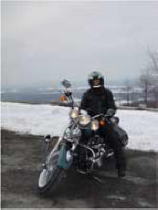 Motorcycle Polar Bear Blog Author Chris Loynd on first polar bear motorcycle ride.